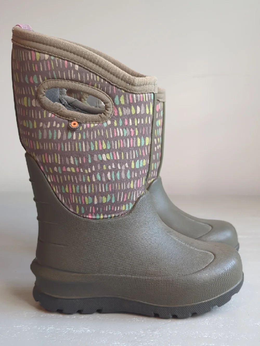 Bogs Girls Boots Rain Snow Olive Green size‎ 13